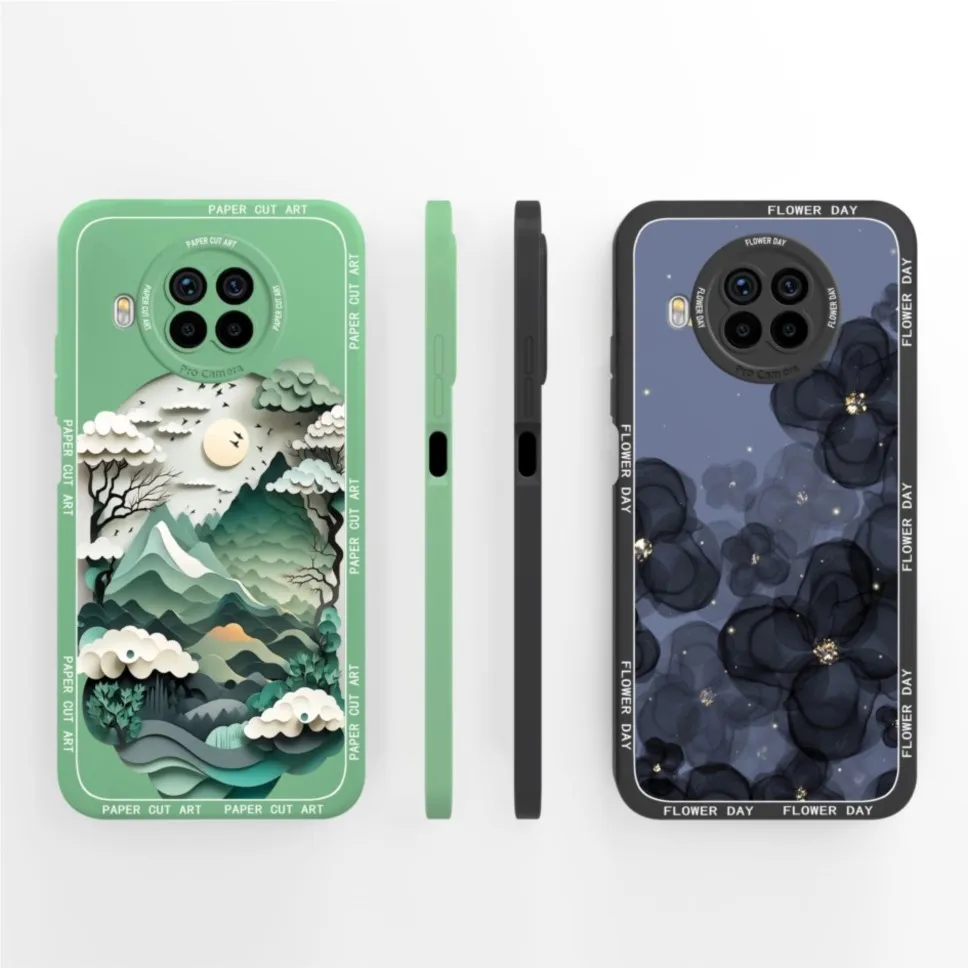 Funda para Redmi Note 9 Pro 5G elegante gato cubierta protectora de silicona líquida para Redmi Note 9Pro 5G Fundas