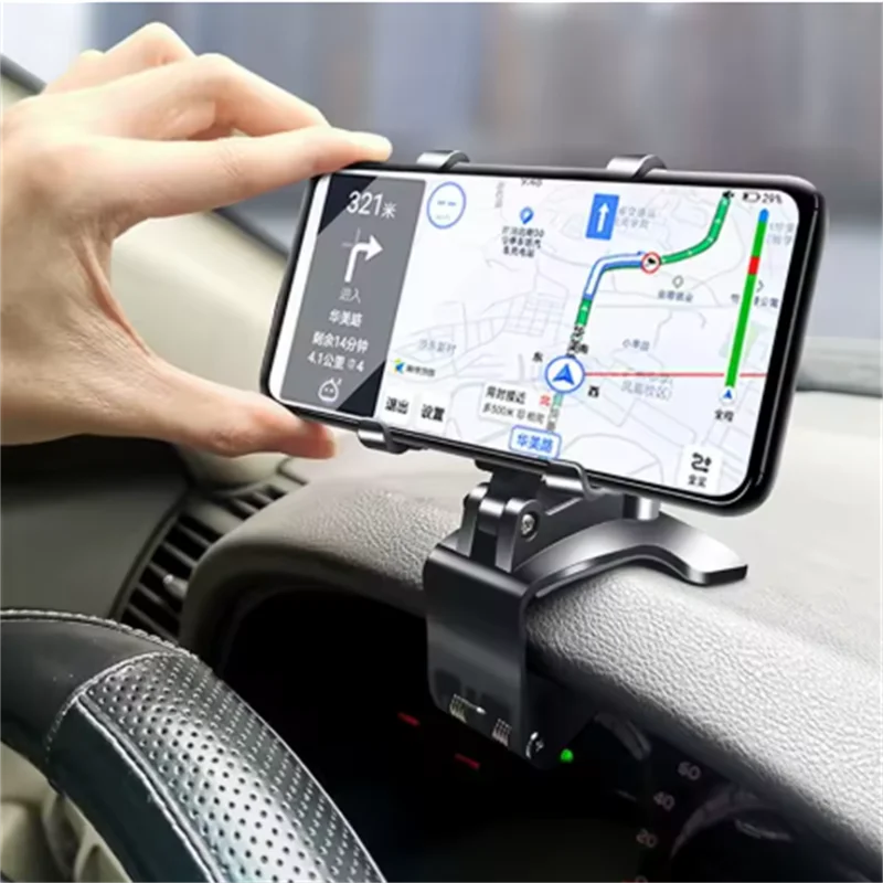 Soporte para teléfono de coche Soporte universal para salpicadero de coche 360 ° Soporte ajustable para teléfono móvil Soporte GPS en coche para iPhone Samsung