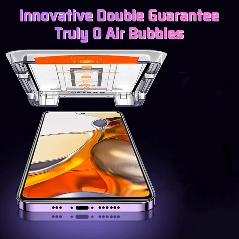 4/3/2/1 Uds para Xiaomi 11T Pro vidrio Xiaomi 11T vidrio templado HD 9H sin polvo cubierta completa pegamento Protector de pantalla Xiaomi Mi 11T Pro - imagen 3