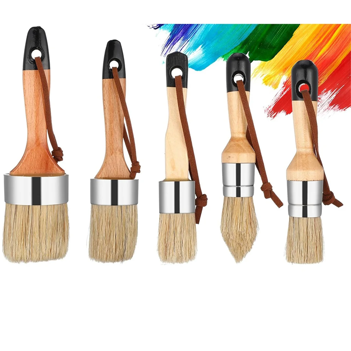 Juego de pinceles de plantilla de tiza SUPER HOT, 11 Uds., pinceles de plantilla con mango de madera - imagen 4