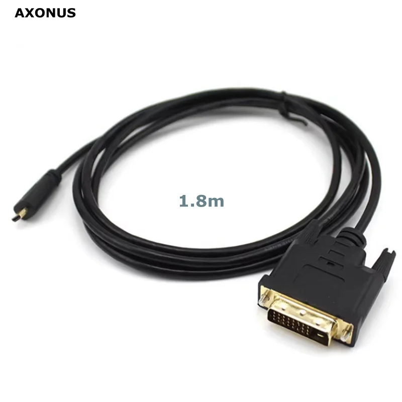 Cable Micro HDMI Compatible con DVI, fuerte resistencia a la abrasión, Cable DVI-D de 24 + 1 pines, para cámara de TV de pantalla plana de PC - imagen 5