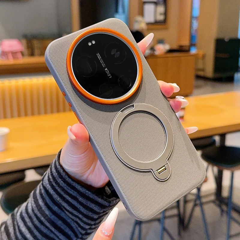 Para Xiaomi Mi 17 Ultra funda dura con anillo magnético carga inalámbrica protege contraportada para Xiaomi Mi 17 15 14 Pro Ultra Shell