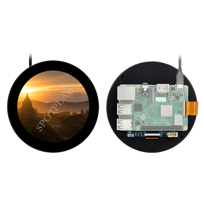 Raspberry Pi 3,4 pulgadas MIPI DSI pantalla LCD redonda IPS pantalla táctil capacitiva 800 × 800 para Pi 4B/3B+ - imagen 2