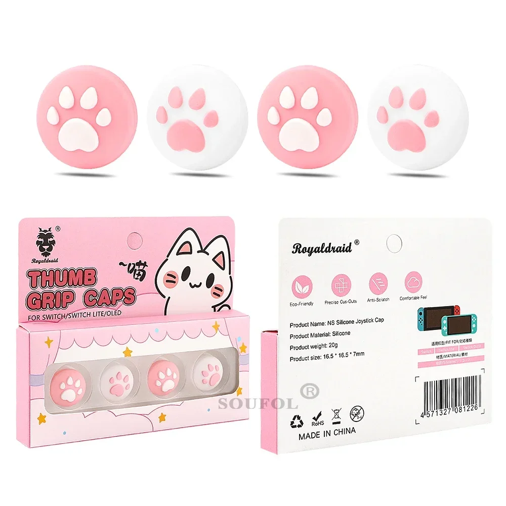 Tapas de agarre de silicona para mando de consola Joycon, tapa de mando para Switch Lite Oled, 4 Uds. - imagen 5