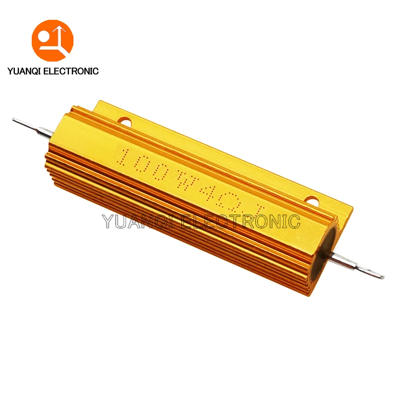 100W RX24 carcasa de Metal de potencia de aluminio resistencia bobinada 0,01 ~ 100K 0,1 0,5 1 2 4 6 8 10 20 100 150 200 300 500 1K 10K ohm - imagen 4