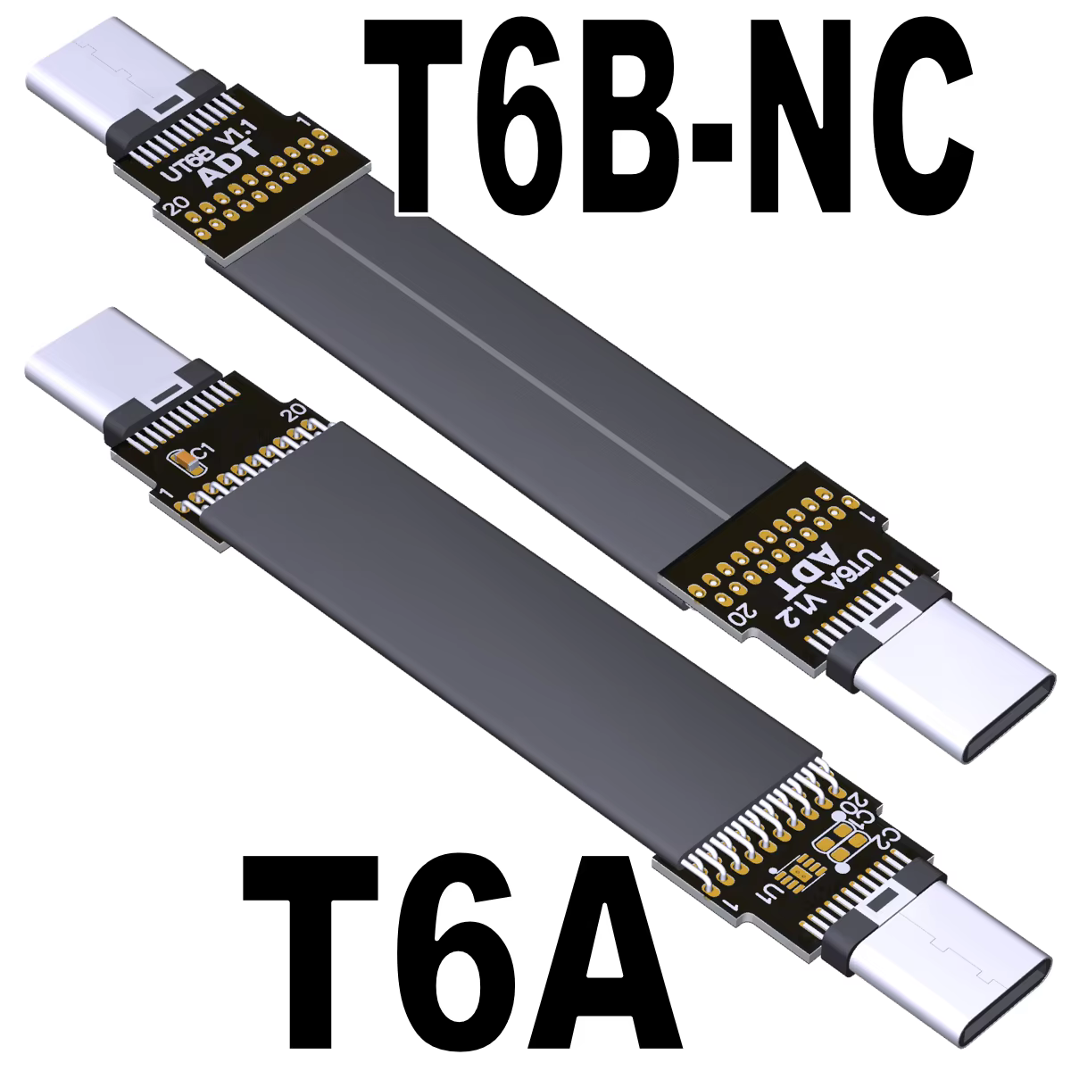 Cable USB 3.2 Tipo C Macho-Macho Flexible 90grados OTG Datos - imagen 3