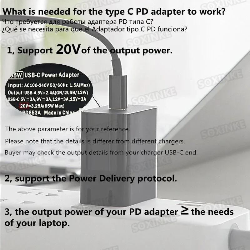 Cargador USB-C 100W Universal Portátil – Asus Lenovo HP Dell Acer Samsung - imagen 4