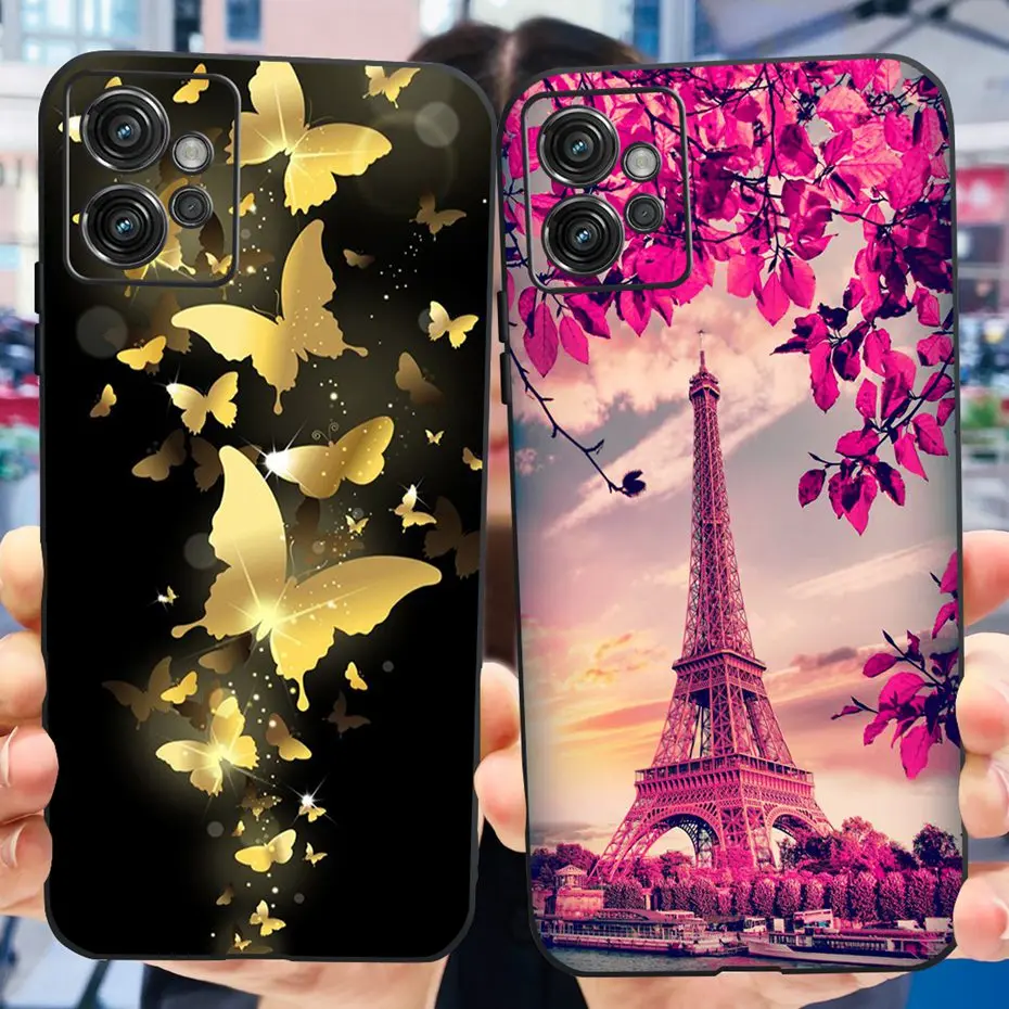 Para Motorola Moto G32 funda moda flor gato pintado suave silicona TPU contraportada para MOTO G32 4G Motog32 parachoques de teléfono - imagen 2