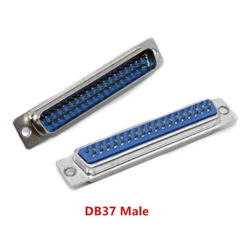 5 uds DB9 DB15 DB25 DB37 agujero/Pin hembra/macho azul conector tipo soldado RS232 puerto serie adaptador DB D-SUB 9/15/25/37P - imagen 3