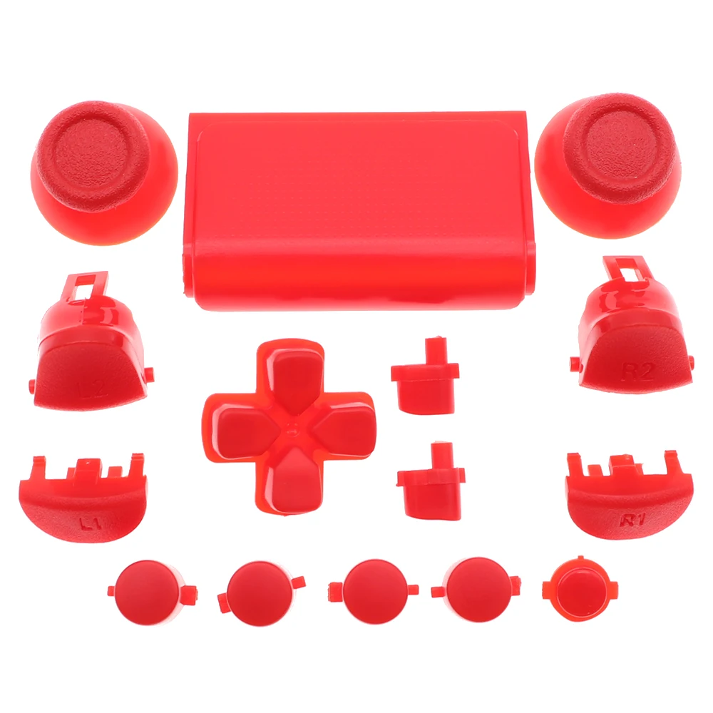 Juego cromado para PS4 PRO Slim Controller jds 040 jds-040 Dpad L1 R1 L2 R2, botones de disparo, tapas de empuñaduras analógicas - imagen 3