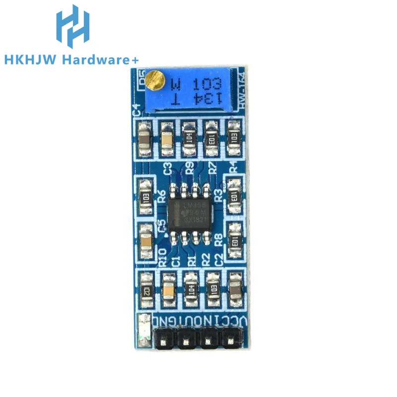 LM358 amplificador de amplificación de señal, módulo de 5V-12V, 100 veces de ganancia