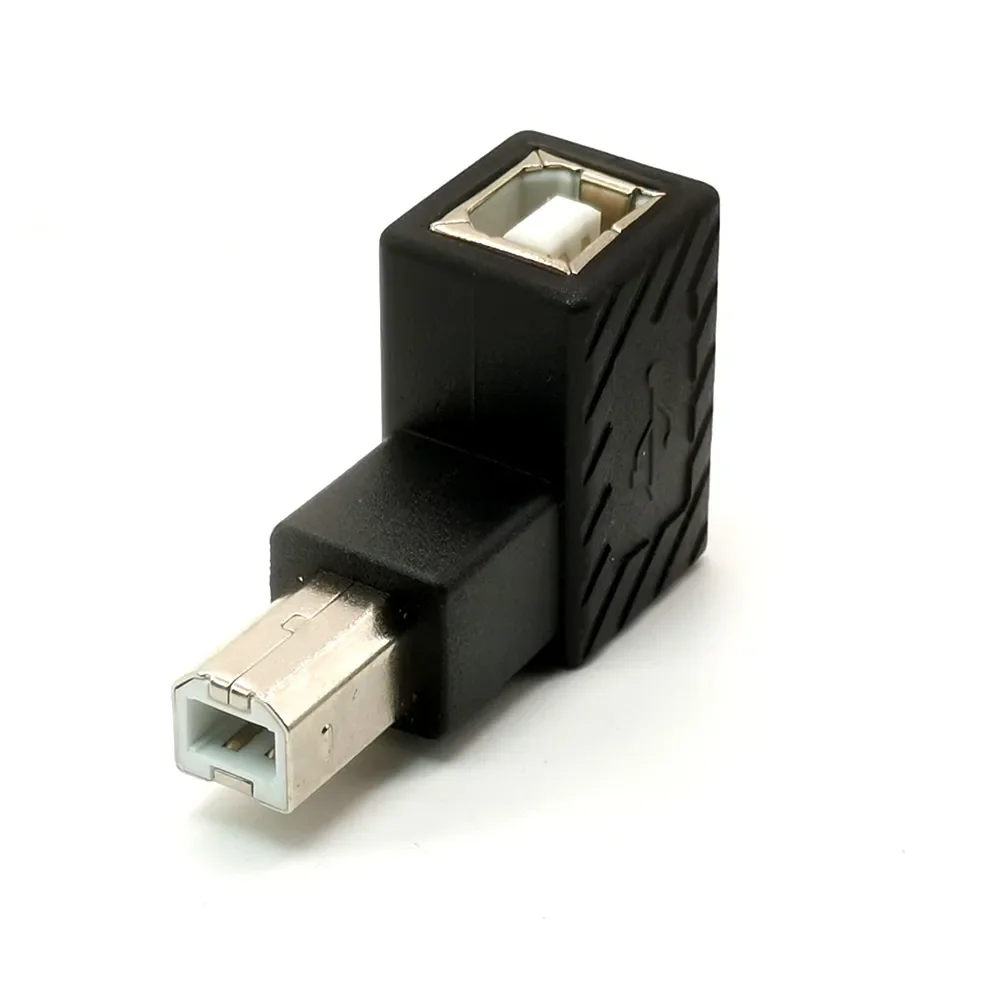 Adaptador de extensión USB 2,0 tipo B macho a hembra, ángulo arriba, izquierdo y derecho, 90 grados, para impresora, escáner, caja de disco duro - imagen 4
