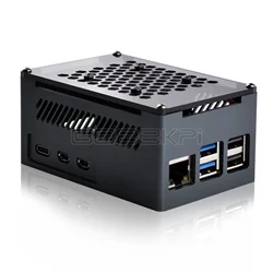 GeeekPi Caja Raspberry Pi 5 de Aluminio con Disipador y Ventilador