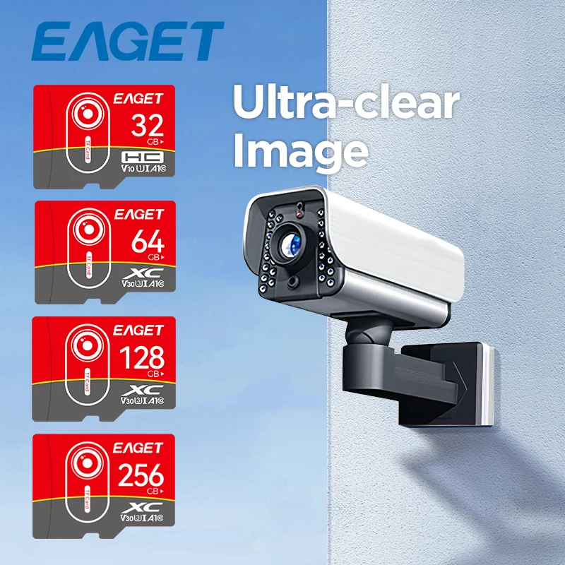 Tarjeta de memoria Eaget TFIP 256GB 128GB 64GB 32GB Tarjeta SD TF UHS-1 Tarjeta Flash Memoria 64GB 32GB Tarjeta SD