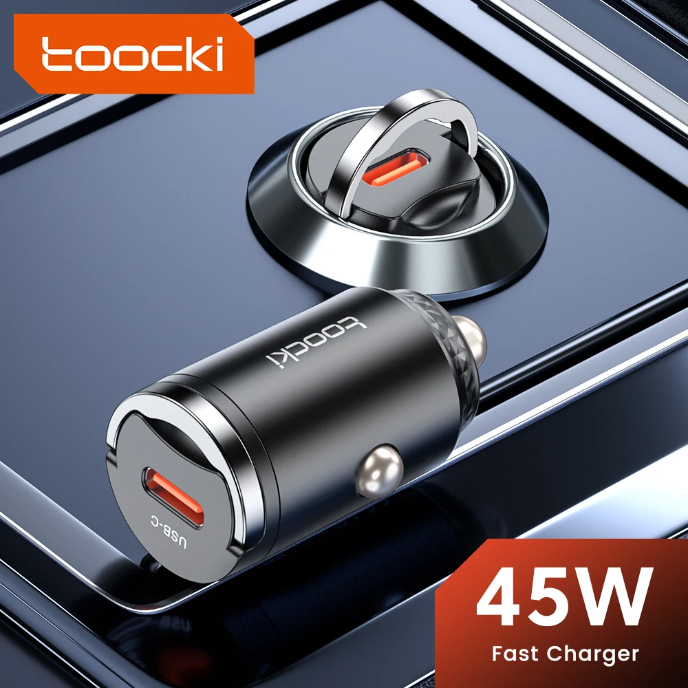 Toocki-cargador USB para coche, dispositivo de carga rápida de 45W, QC 4,0, PPS, PD3.0, tipo C, para iPhone 15, 14, 13, Xiaomi 13, 12, Samsung S23
