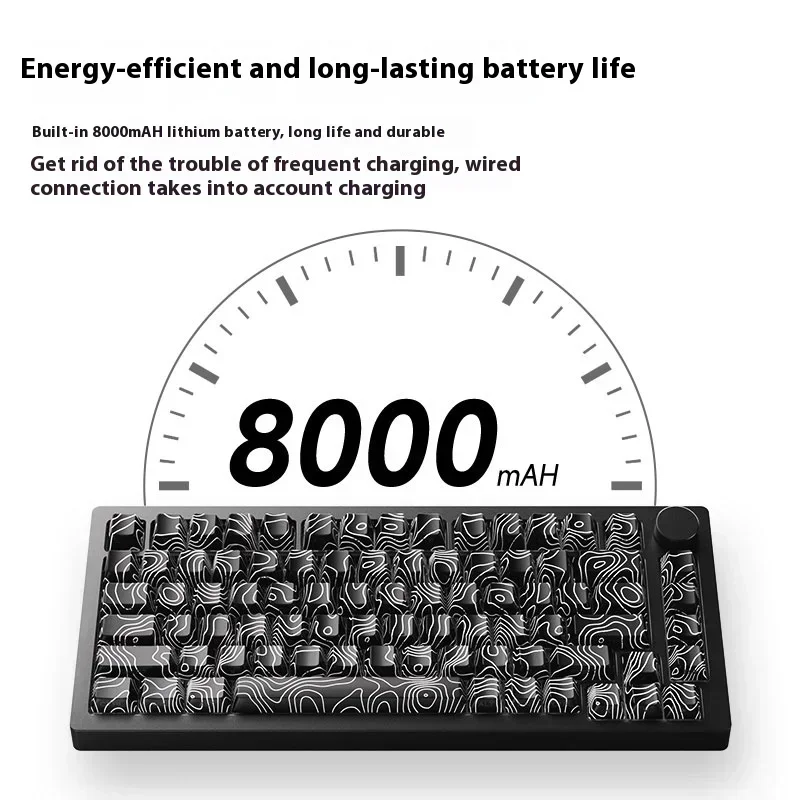 MONSGEEK M1 V5 SP Teclado mecánico para juegos junta personalizada CNC aluminio 2,4g inalámbrico triodo 8000mAh RGB teclados de intercambio en caliente - imagen 3