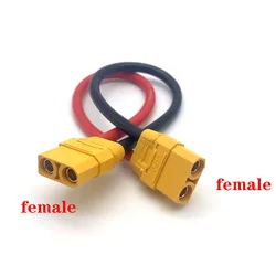 Conector macho y hembra XT90 10AWG con Cable de alambre estañado de 10/20/30/50/100cm para cargador de Dron RC Lipo, batería FPV