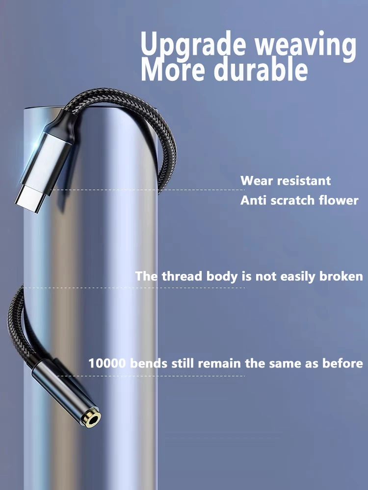 Adaptador USB tipo C a 3,5 Jack para auriculares USB-C 3,5 convertidor de Cable de Audio de 5mm para IPhone 15 15 Pro MAX Samsung Galaxy Huawei Xiaomi - imagen 4