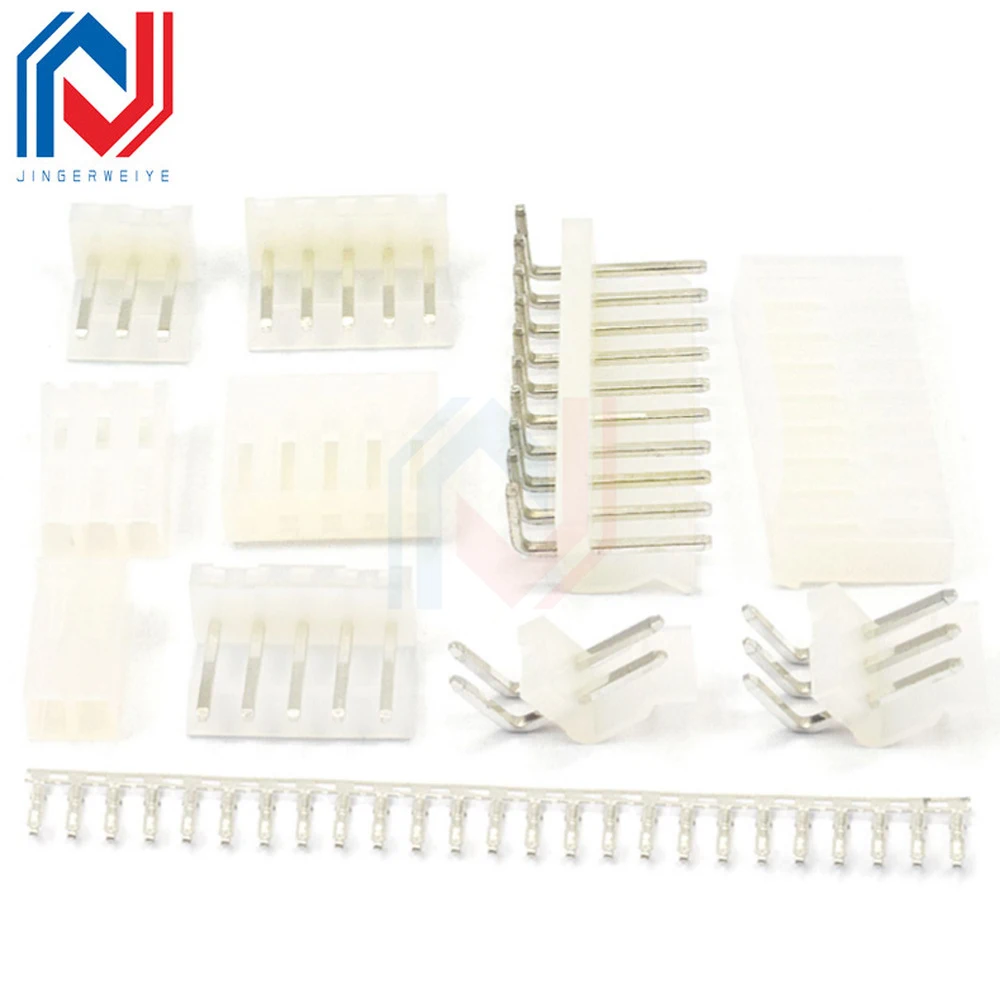 10 juegos de conectores Ch3.96, carcasa de enchufe con espaciado de 3,96mm, aguja recta, Base de aguja curva, Terminal 2P 3P 4P 5P 6P 7P-10P - imagen 3