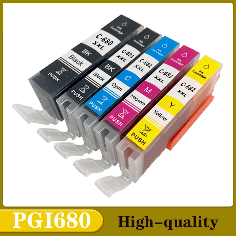 Cartucho de tinta PGI-680 para impresora Canon PIXMA, recambio de tinta Compatible con modelo PGI680 681, TS706, TR7560, TR8560, TS6160, TS6260, CLI-681