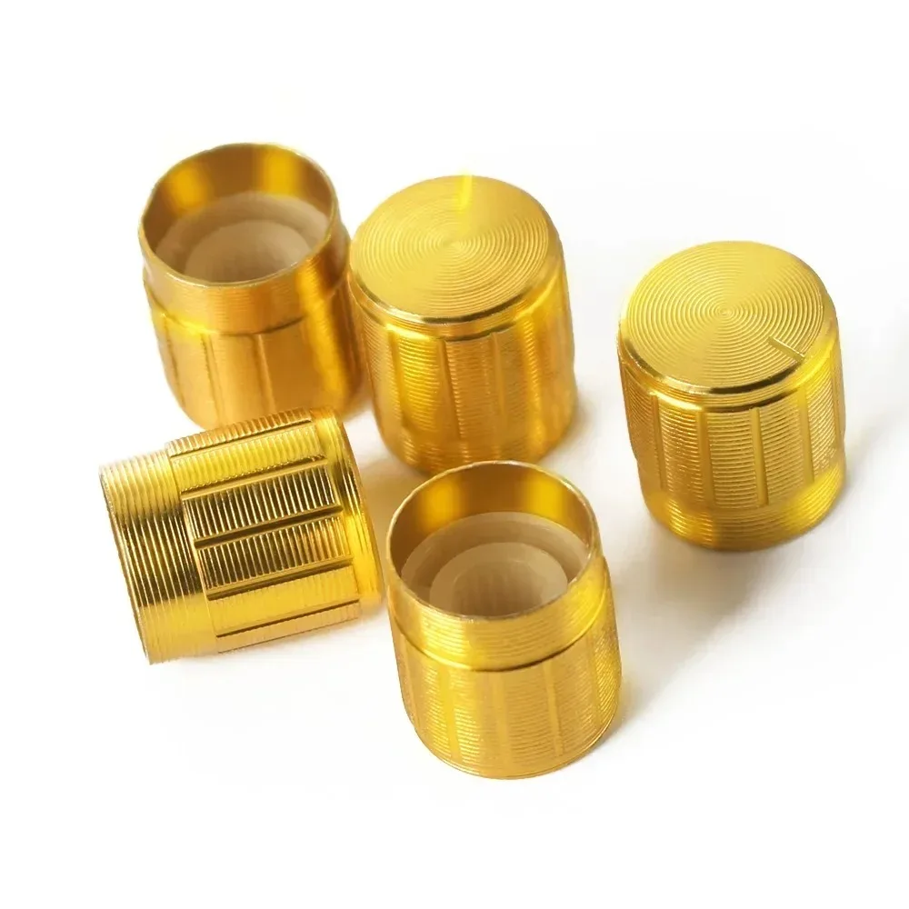 5 uds 6mm perillas de potenciómetro tapas eje moleteado perilla de Control de potenciómetro diámetro 15mm x 17mm perilla de interruptor de aluminio para WH148 - imagen 5