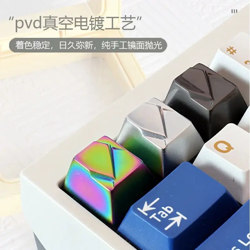 Teclas de Metal geométricas, tapa de tecla personalizada, altura Chreey R4, teclado mecánico Original, diseño creativo - imagen 3