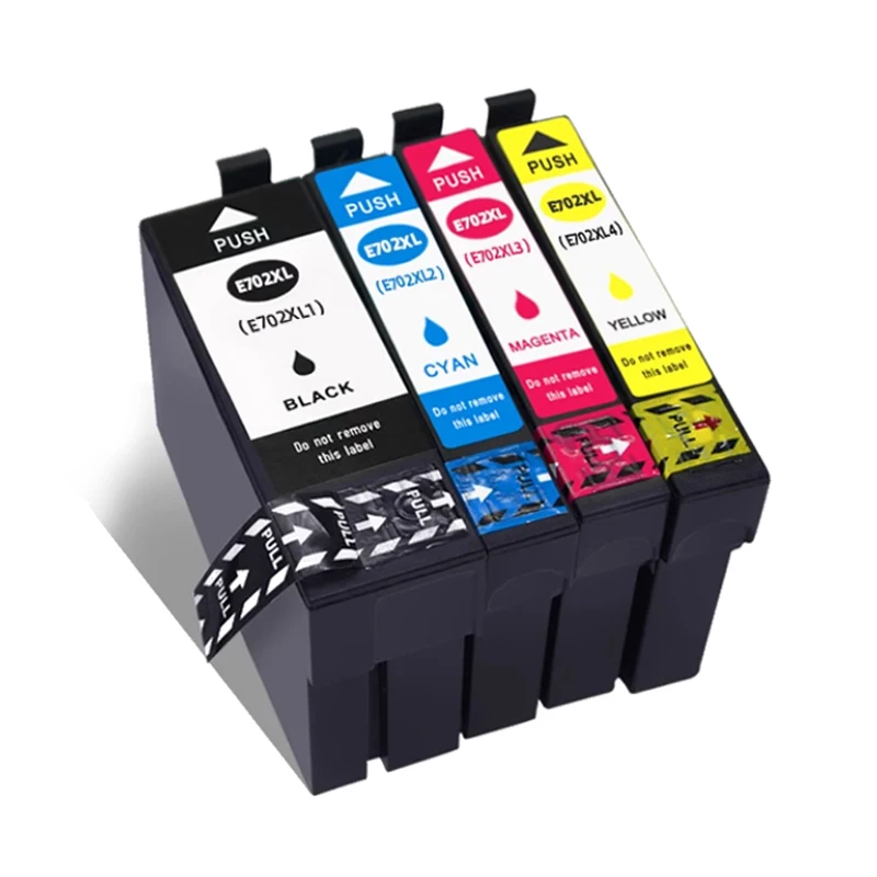 Cartucho de tinta Compatible con Color 702XL 702 T702 T702XL para impresora Epson Workforce Pro WF-3720 WF-3725 WF-3730 WF-3733 DWF - imagen 3