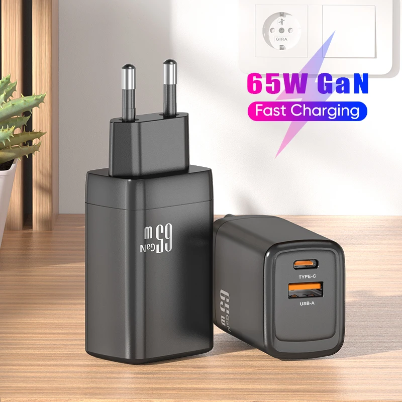 Black EU Plug 65W