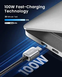 ORICO Cable USB-C 100W PD 5A - Carga Rápida Trenzada