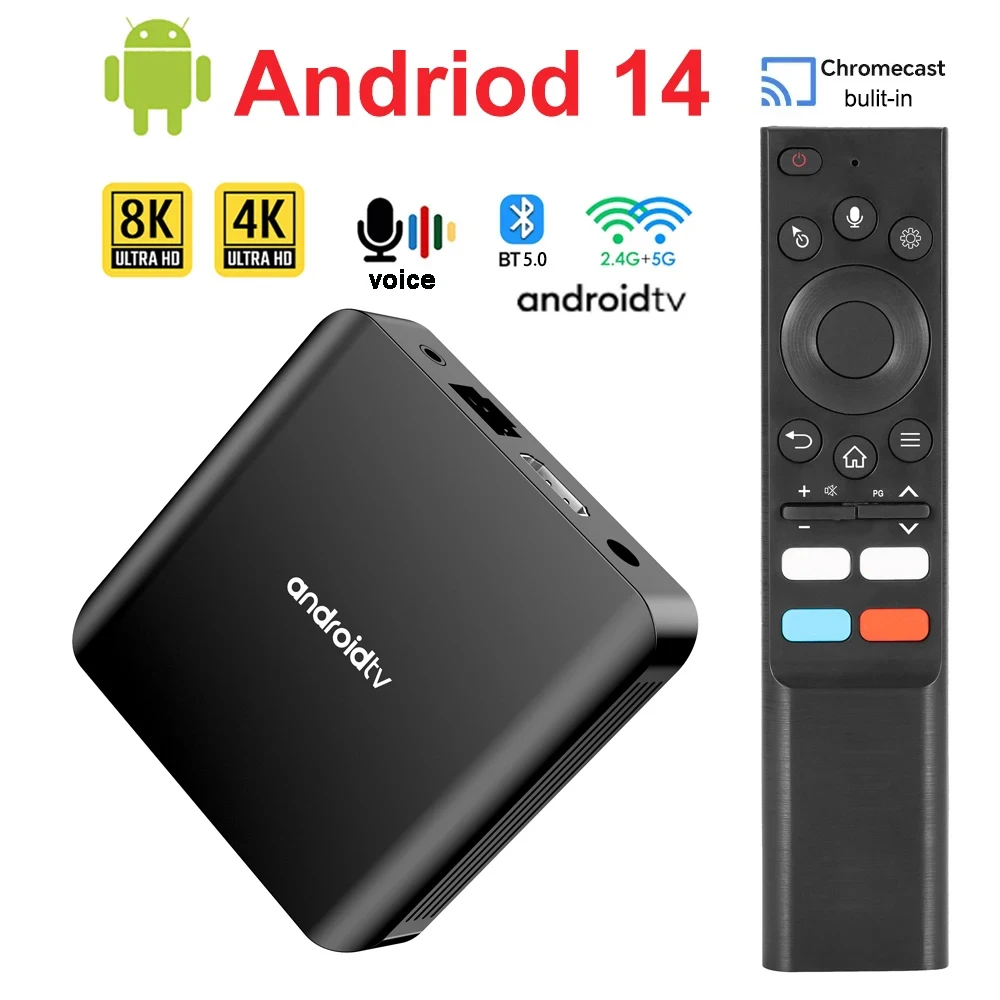 TV Box Android 14 8K TV98 ATV Plus Allwinner H313 Quad Core 5G Dual Wifi BT5.0 compatible con reproductor de control de voz inteligente 4K Set Top Box - imagen 2