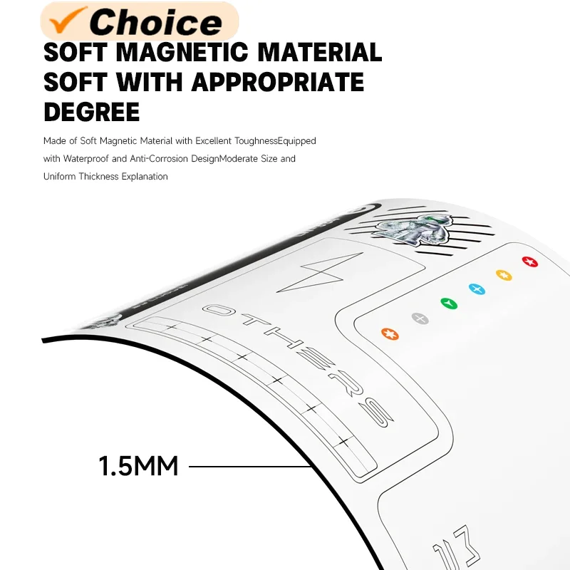 LUOWEI LW-334 Estera de tornillo magnético Material magnético suave Impermeable Resistente a la corrosión para una almohadilla de almacenamiento de tornillos precisa