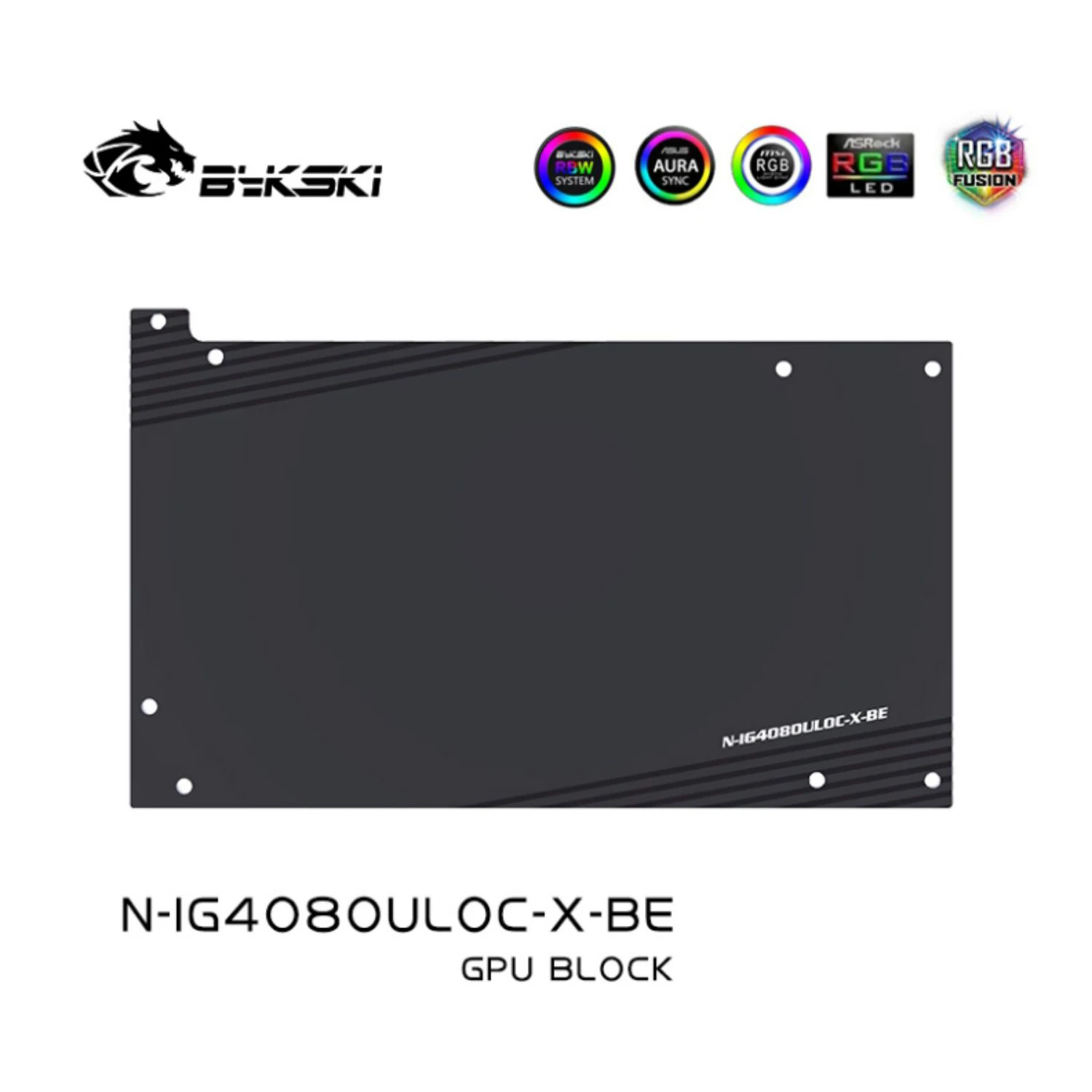 Bykski N-IG4080ULOC-X bloque de agua para tarjeta GPU OC Ultra blanca GeForce RTX 4080 colorida/radiador de refrigeración de cobre sincronización RGB - imagen 3