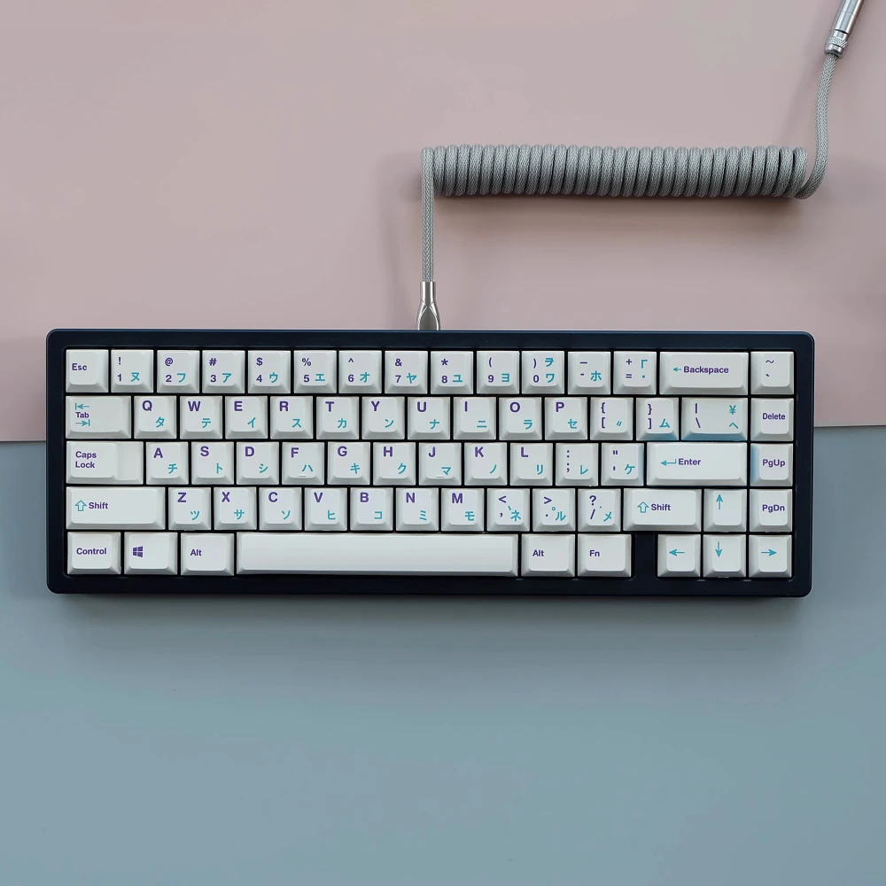 Teclas PBT minimalistas blancas, rusas, japonesas, coreanas, GMK, perfil de cereza, sublimación de tinte, teclas para teclado mecánico MX - imagen 2