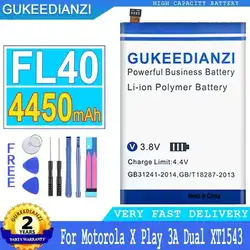 Batería de teléfono móvil FL40 4450Mah para Motorola Moto X 3A Play Dual XT1543 XT1544 XT1560 XT1561 XT1562 XT1563 XT1565