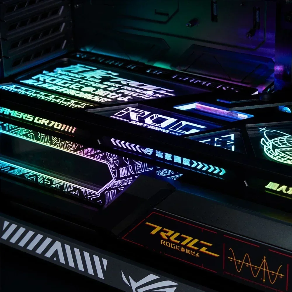 Panel de iluminación de ordenador MOD para carcasa Asus GR701, tablero de luz para gabinete de juegos Ra HYPERION, placa de reacondicionamiento láser DIY 5V AURA SYNC - imagen 5