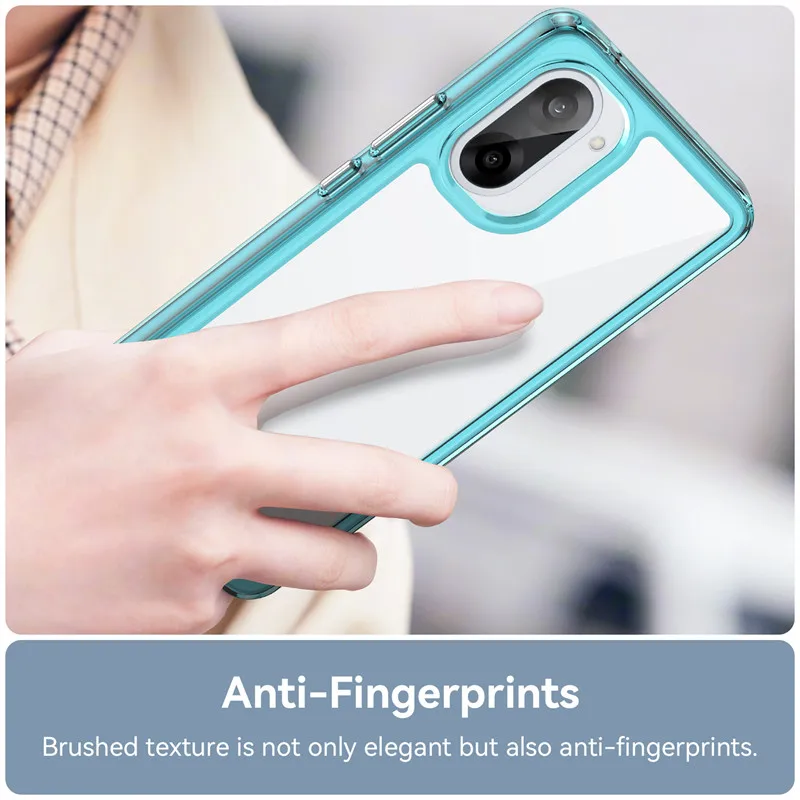 Para Oneplus Nord CE5 funda Oneplus Nord CE5 cubierta TPU borde acrílico plano posterior parachoques fundas protectoras para teléfono Oneplus Ace 5 Racing - imagen 4