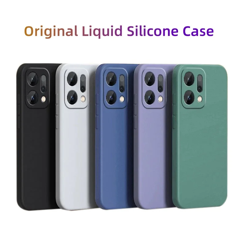 Para OPPO Find X9 Pro Funda para OPPO Find X9 Pro Funda Coque Original silicona líquida suave TPU teléfono parachoques OPPO Find X9 Pro