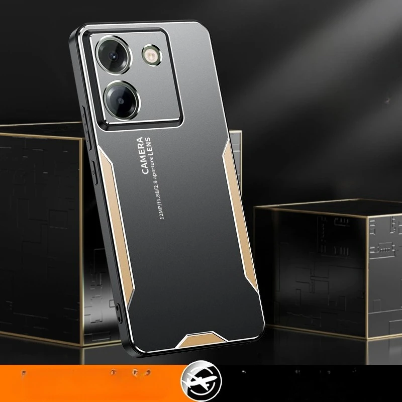 Para Poco M7 Pro 5G aleación de aluminio de lujo Metal a prueba de golpes parachoques cámara protege la funda trasera del teléfono para Xiaomi POCO M7Pro - imagen 2