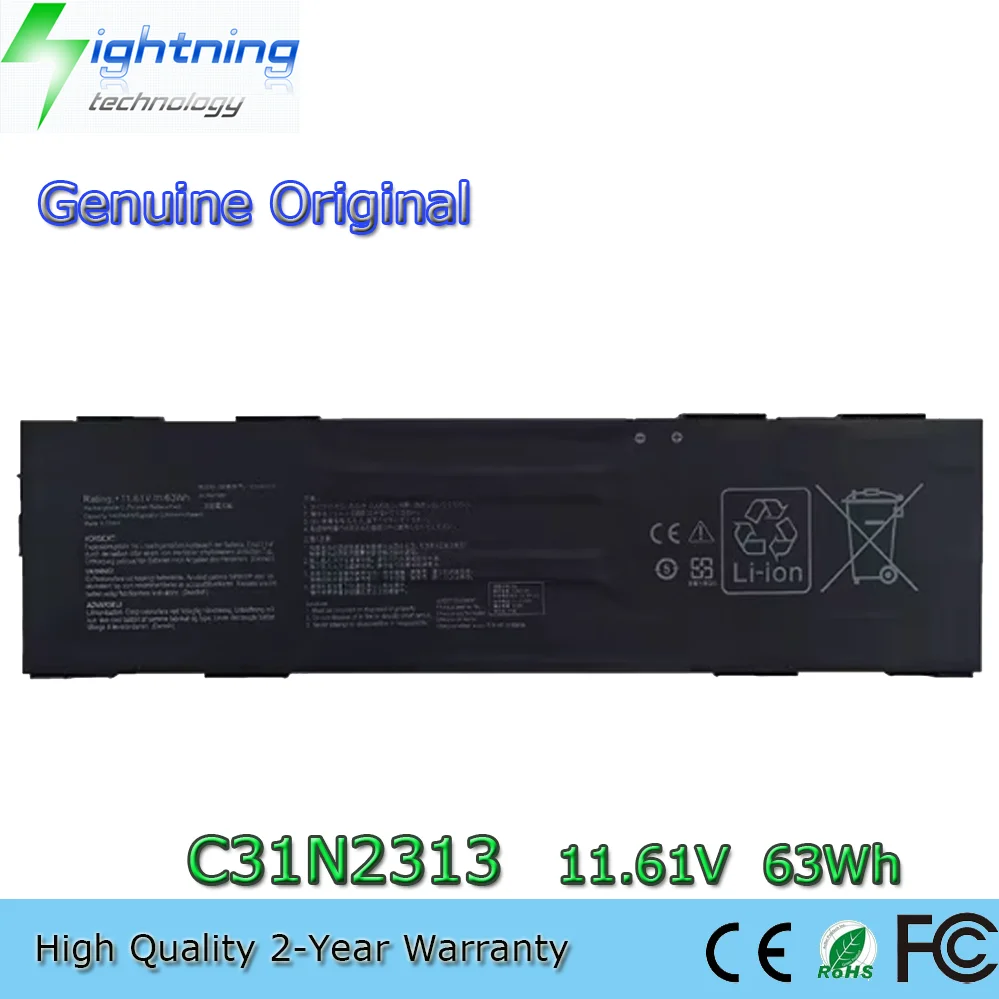 Batería genuina para portátil C31N2313 11,61 V 63Wh 5427mAh para ASUS ExpertBook P5 P5405 P5405-NZ0102X P5405CSA