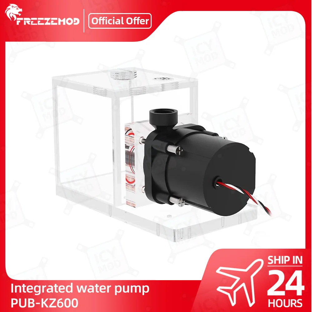 FREEZEMOD-bomba de agua Industrial refrigerada por agua, tanque de agua integrado de 24V, flujo de 600h/l, elevación de 4 metros, PUB-KZ600