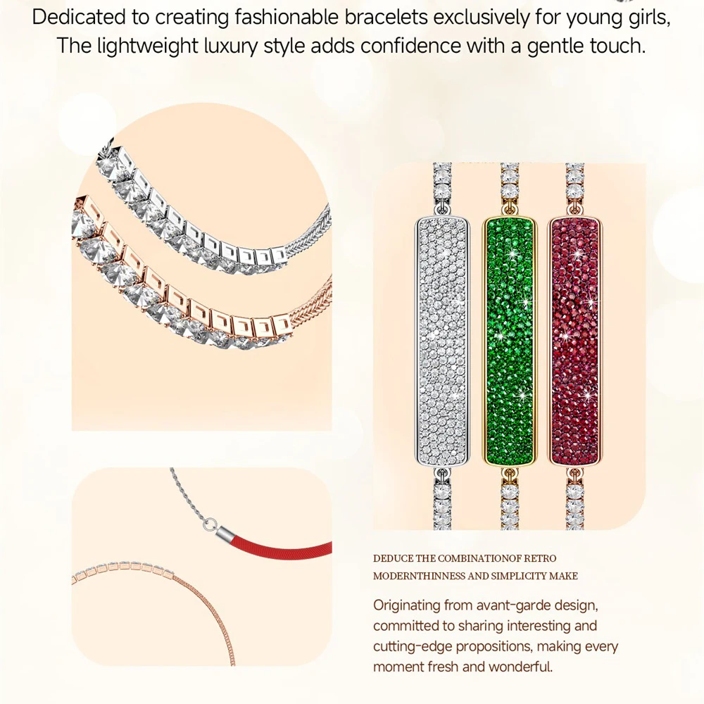 Pulsera inteligente deportiva de alto nivel para mujer, Monitor de ritmo cardíaco y sueño, correa de reloj de diamante resistente al agua hasta 5ATM, banda inteligente para chica - imagen 2