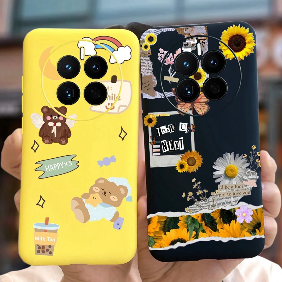Funda de silicona suave con dibujos animados de oso para Huawei Mate 50 Pro, carcasa trasera, parachoques - imagen 3