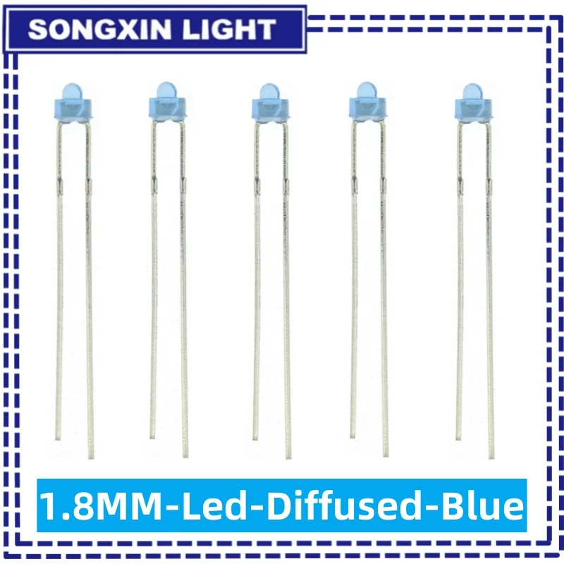 Kit surtido de diodos de luz LED difusa, componentes verde, azul, blanco, amarillo y rojo, bricolaje, nuevo y Original, 100mm, lote de 1,8 unidades - imagen 4