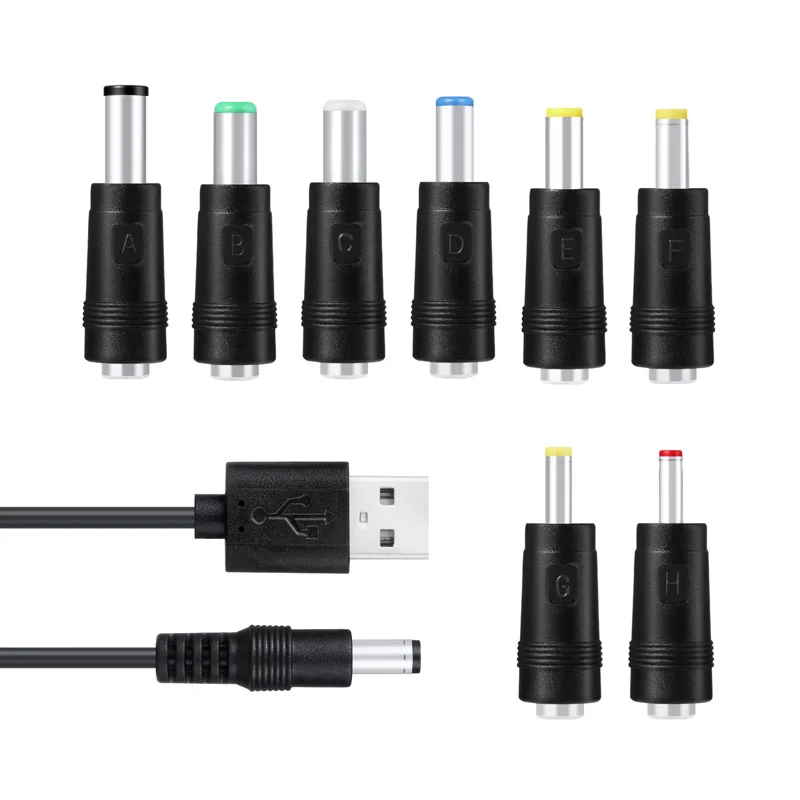 Universal 5V 9V 12V USB a DC Cable de alimentación USB Jack Cable de carga conector 55*25 para enrutador Mini ventilador altavoz cámara - imagen 5