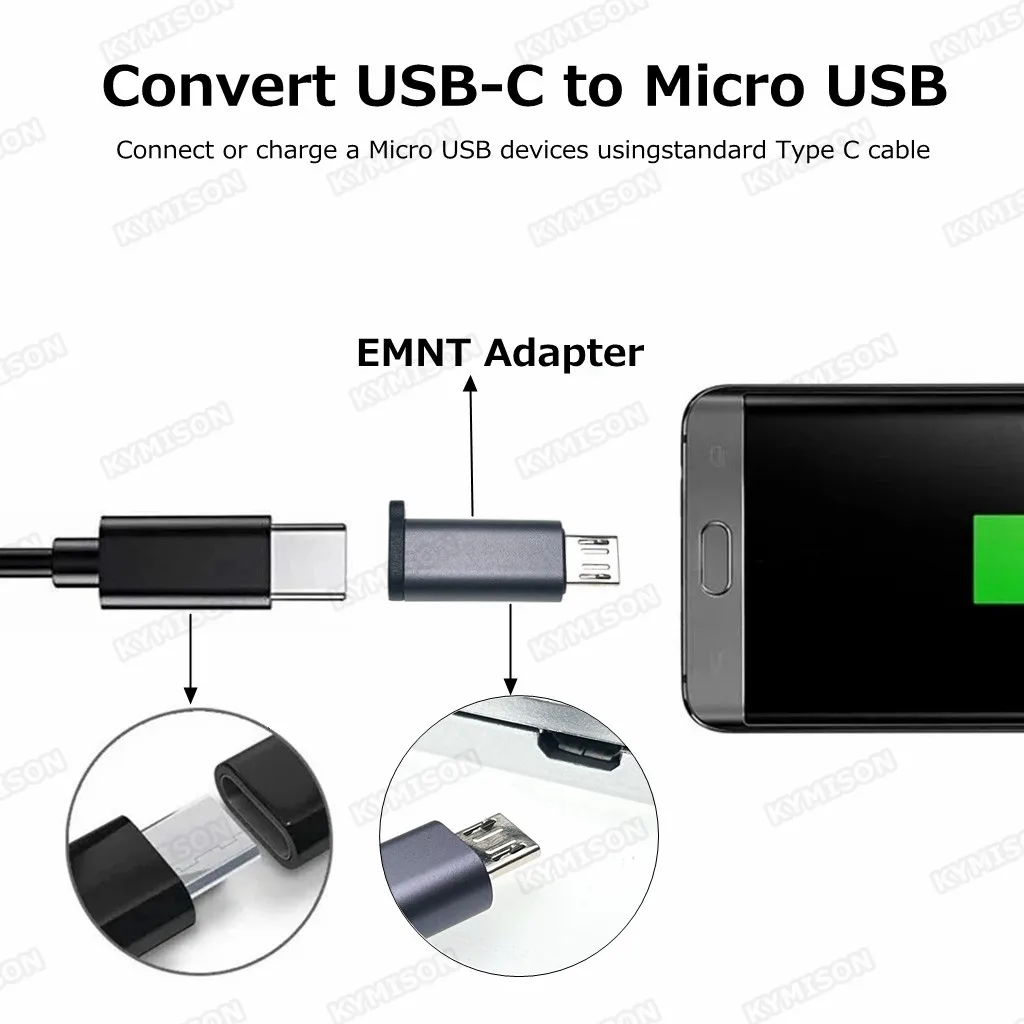 Adaptador USB tipo C a Micro USB, convertidor hembra a macho para Xiaomi, Samsung, Cable de datos - imagen 3