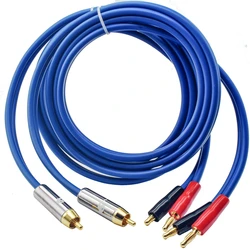 Cable de altavoz RCA Premium con banana doble para amplificador