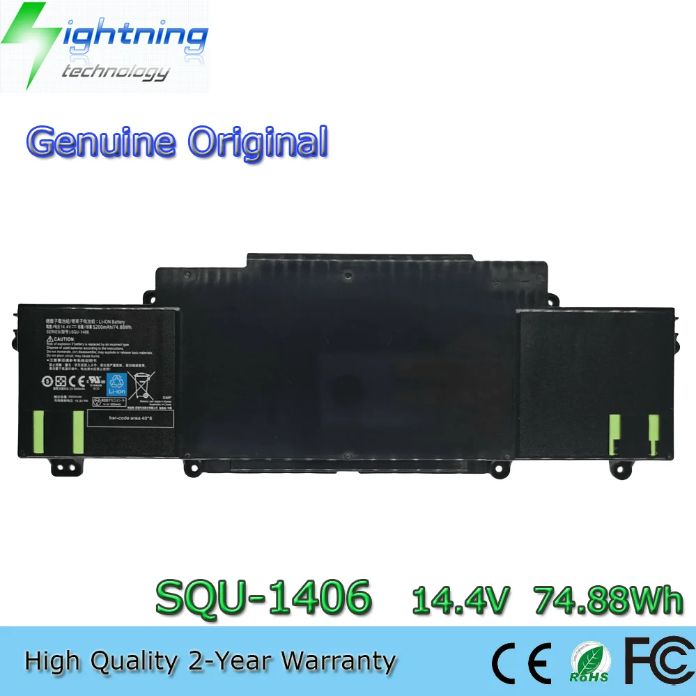 Batería genuina SQU-1406 14,4 V 74,88 Wh para IBUYPOWER Chimera CX-9 Spectre 13 Ultrabook 911-E1