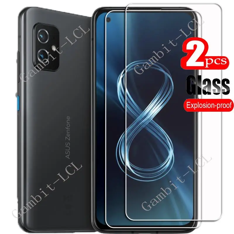 2PCS FOR Asus Zenfone 8  9H HD Tempered Glass Protective On 8Z Zenfone8 ZS590KS, I006D Phone Screen Protector Film