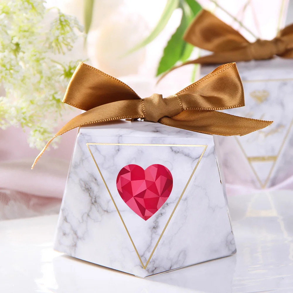 500 Uds. Pegatinas decorativas de corazón de Color, pegatina del Día de San Valentín, sello de embalaje de regalo, decoración de invitación de fiesta, papel de etiqueta DIY - imagen 2