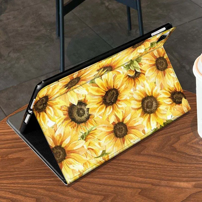 Moda de girasol alegre para Xiaomi Redmi Mi Pad 2 4 5 6 6s 7 8 11 12,5 12,4 11,2 8,7 SE Pro Plus Max funda para tableta - imagen 2